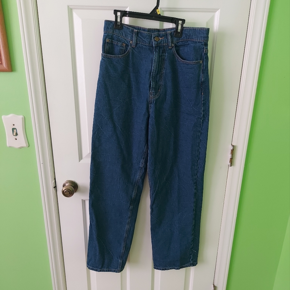 BDG High Waisted Wide Leg Jeans Size 26 Dark Wash 100% Cotton Urban Outfitters